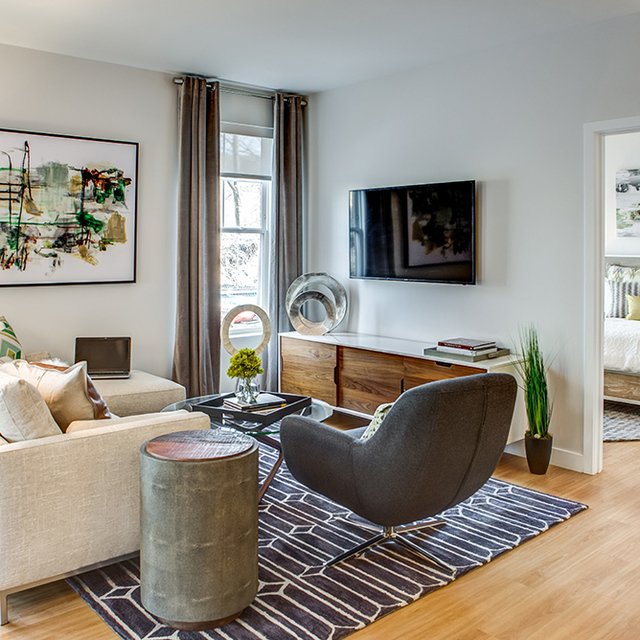 The Danforth -  Cozy Living Area with Television