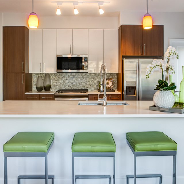 The Danforth - Chef-Inspired Kitchen with Stainless Steel Energy Star Appliances, Quartz Countertop with Island